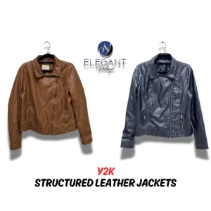 Y2K Structured Leather Jackets - 10 pieces - EV0010