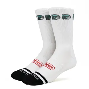 Yakwax Bullet Trails Socks - White