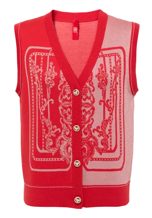 YAYING Embossed Knit Vest