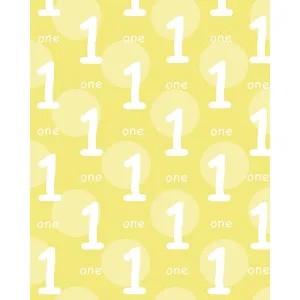 Yellow 1st Birthday Printed Backdrop