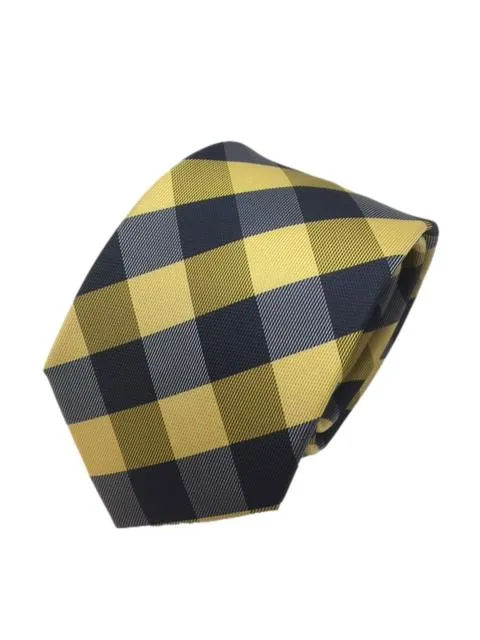 Yellow and Blue Checkered Tie