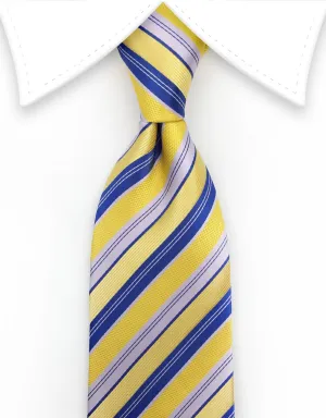 Yellow and Blue Striped Necktie