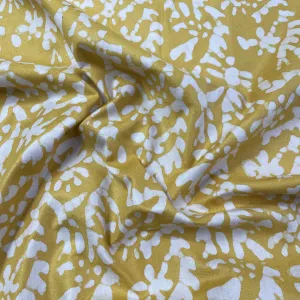 Yellow Batik Pure Cotton Fabric