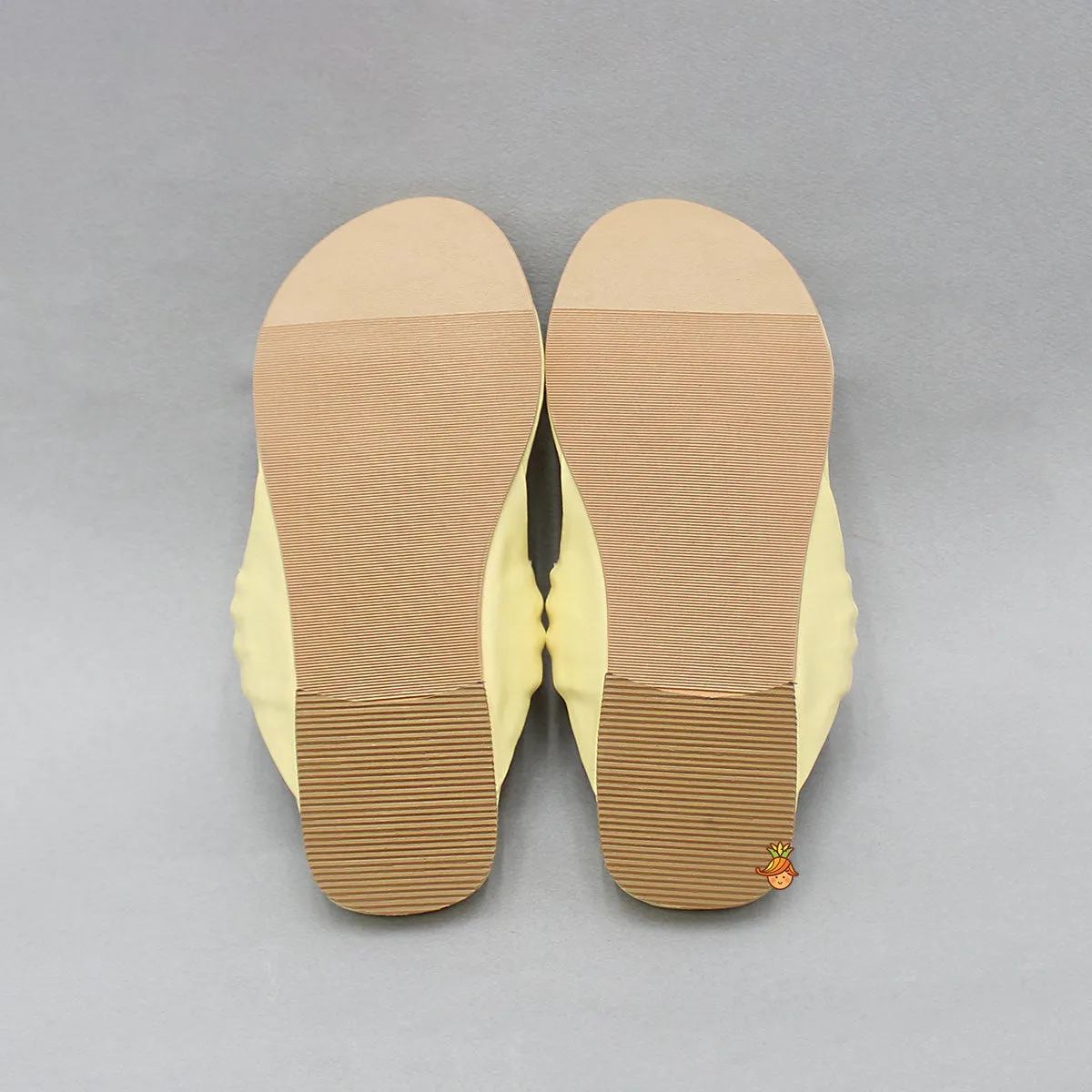 Yellow Braided Kolhapuri Flats