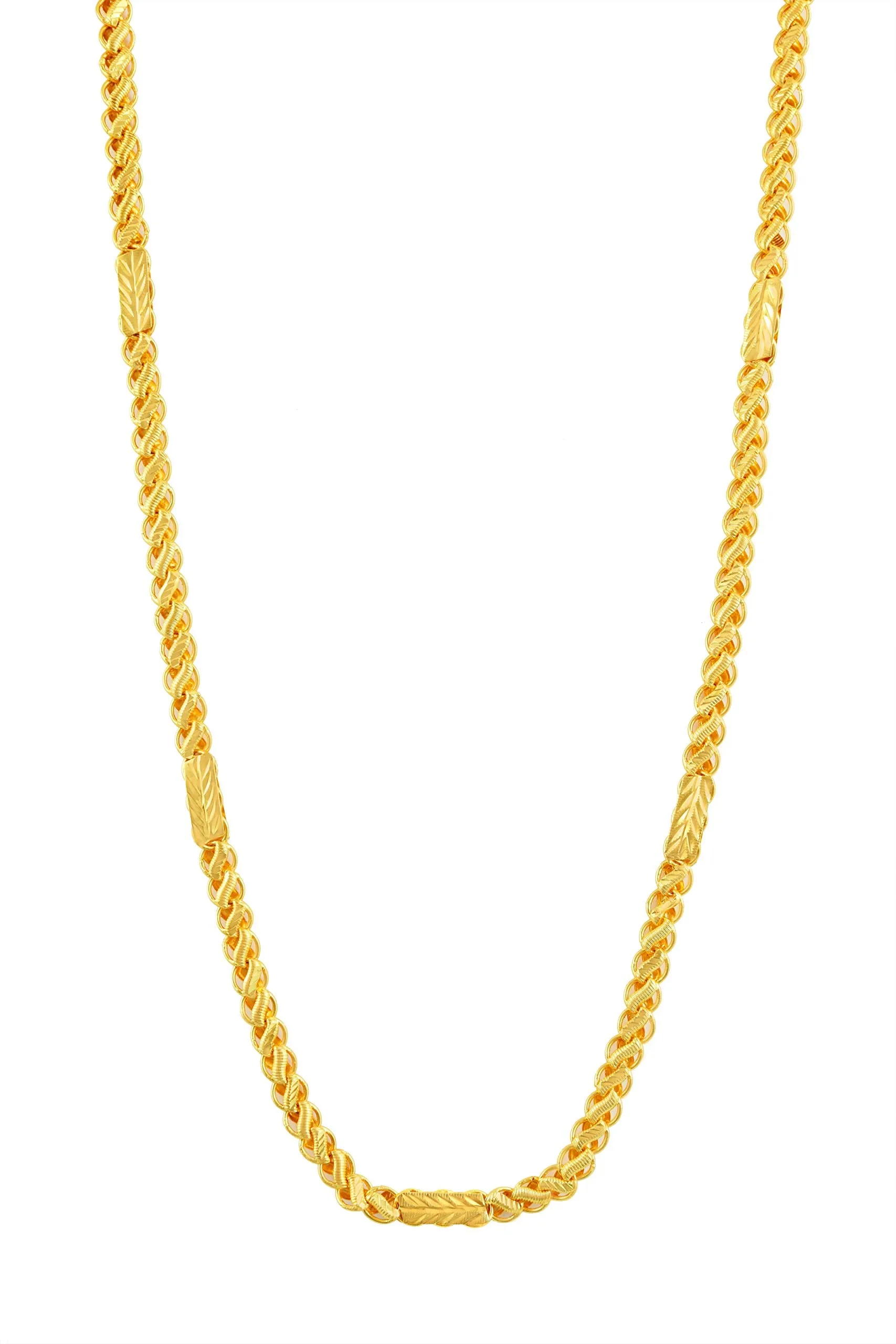 Yellow Chimes 24 Inch Gold-Plated Stylish & Trendy Latest Fashion Designer Golden Neck Chains for Men & Boys