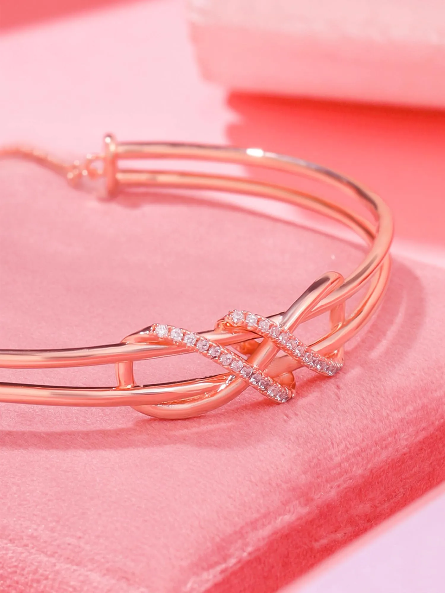 Yellow Chimes Bracelet For Woman | Fashion Rose Gold Bracelet For Women Hand Accessories For Women | Crystal Adjustable Bracelets for Girls | Birthday Gift for Girls Women Anniversary Gift for Wife