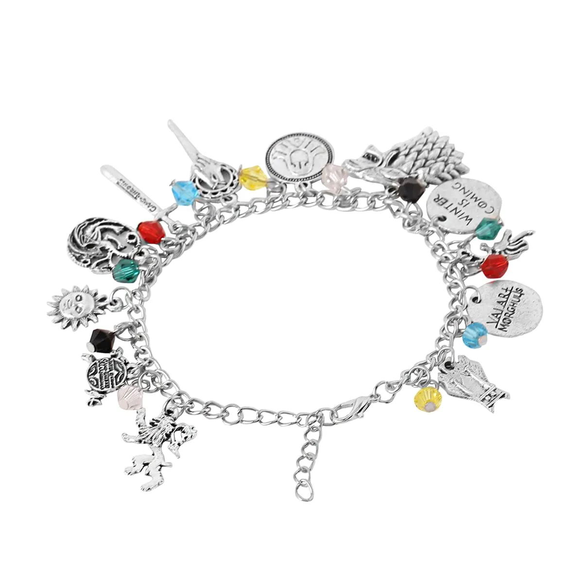 Yellow Chimes Charm Bracelet for Women Silver Bracelet Game of Thrones Merchandise Charms Bracelet for Girls and Women