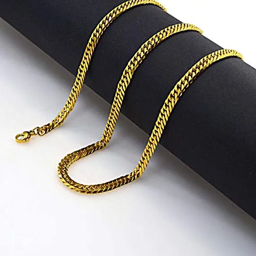 Yellow Chimes Classic 316L Stainless Steel Unisex Gold Chain for Women and Men