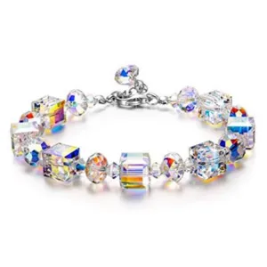 Yellow Chimes Crystals Shine Fancy Bracelet for Women and Girls