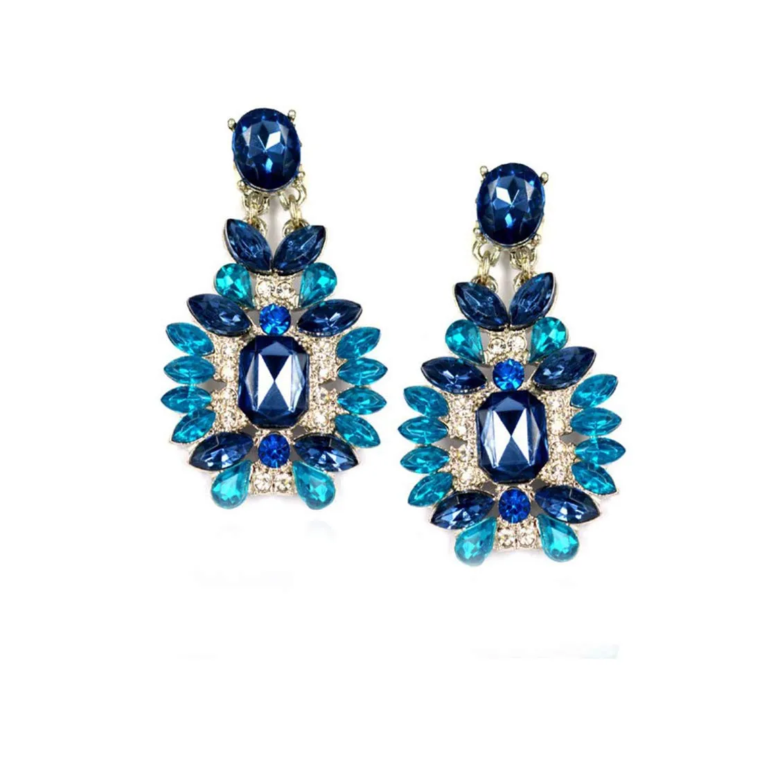 Yellow Chimes Designer Fashion Blue Drop Earring for Women & Girls.