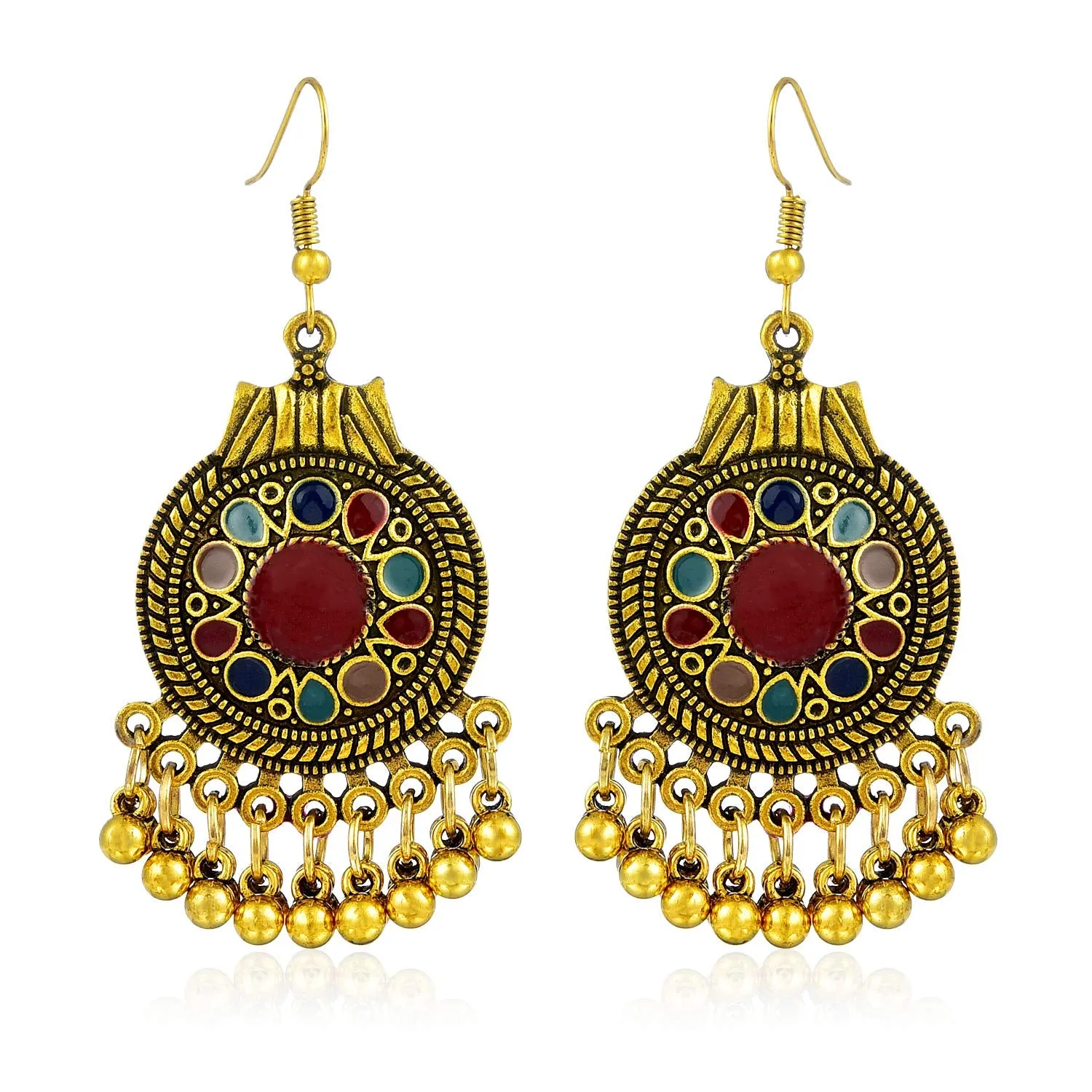 Yellow Chimes Ethnic Vintage Fusion Dangle Earring for Women & Girls