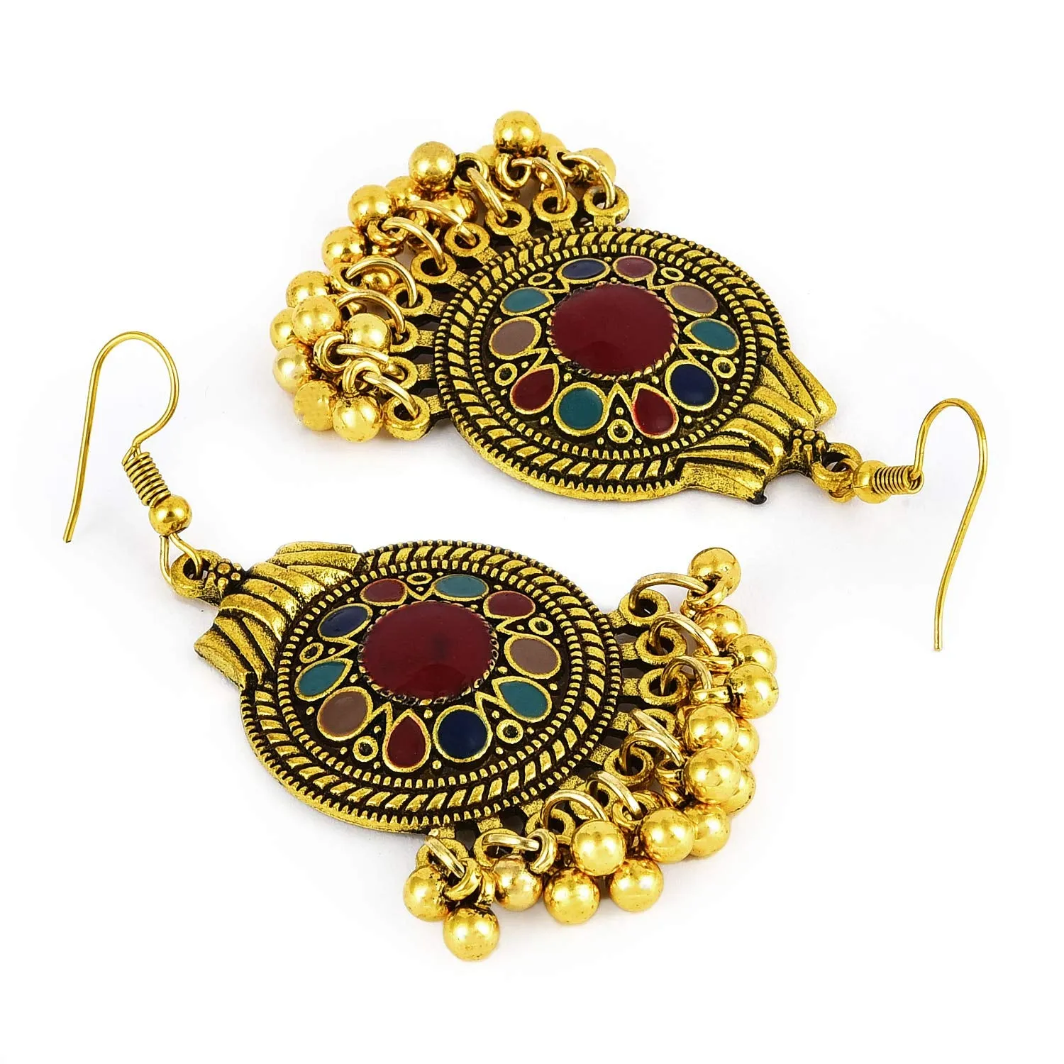 Yellow Chimes Ethnic Vintage Fusion Dangle Earring for Women & Girls