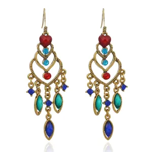 Yellow Chimes Fashion Alloy Crystal Dangle Earring for Women & Girls