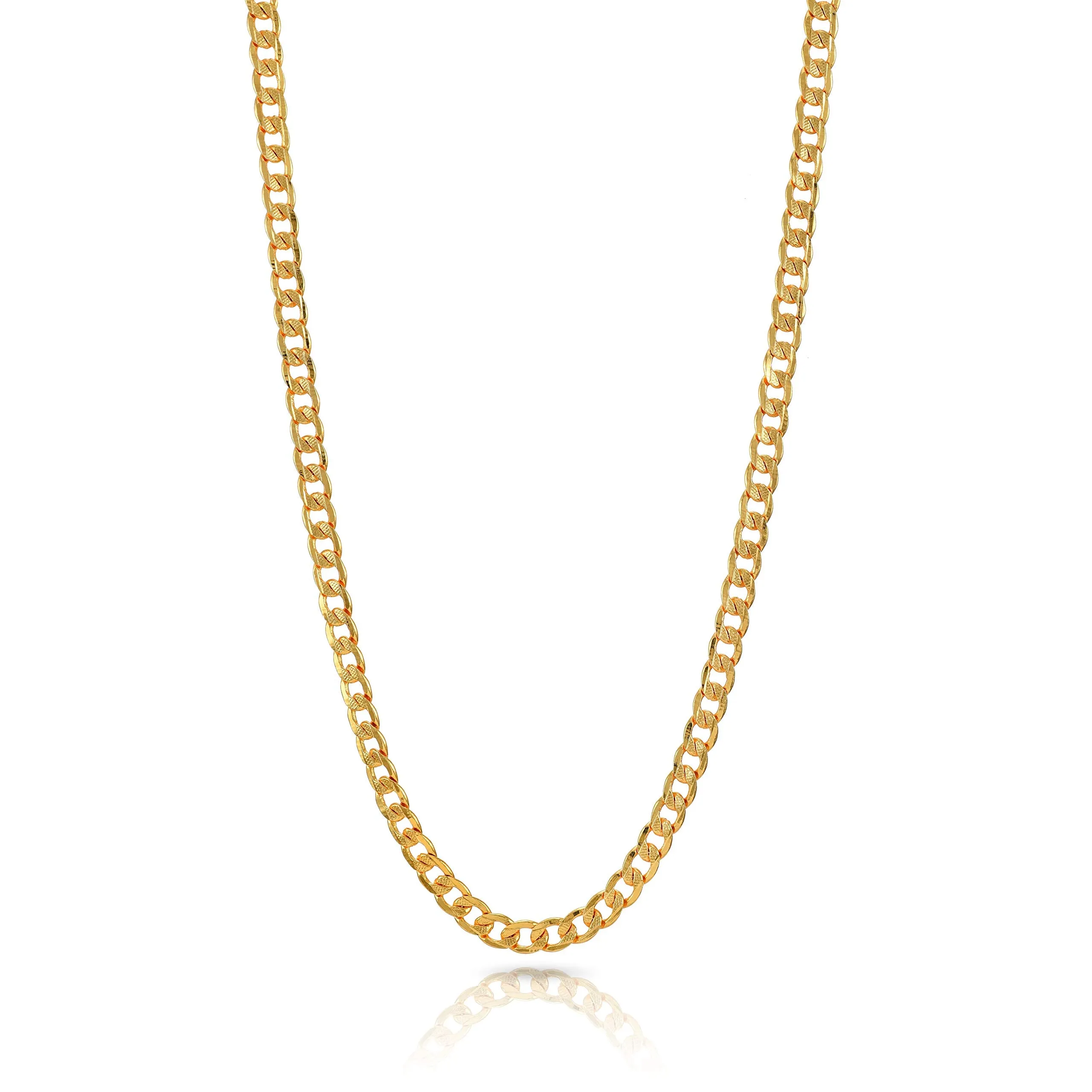 Yellow Chimes Gold-Plated Thick & Long Designer Curb Neck Chains for Men and Boys