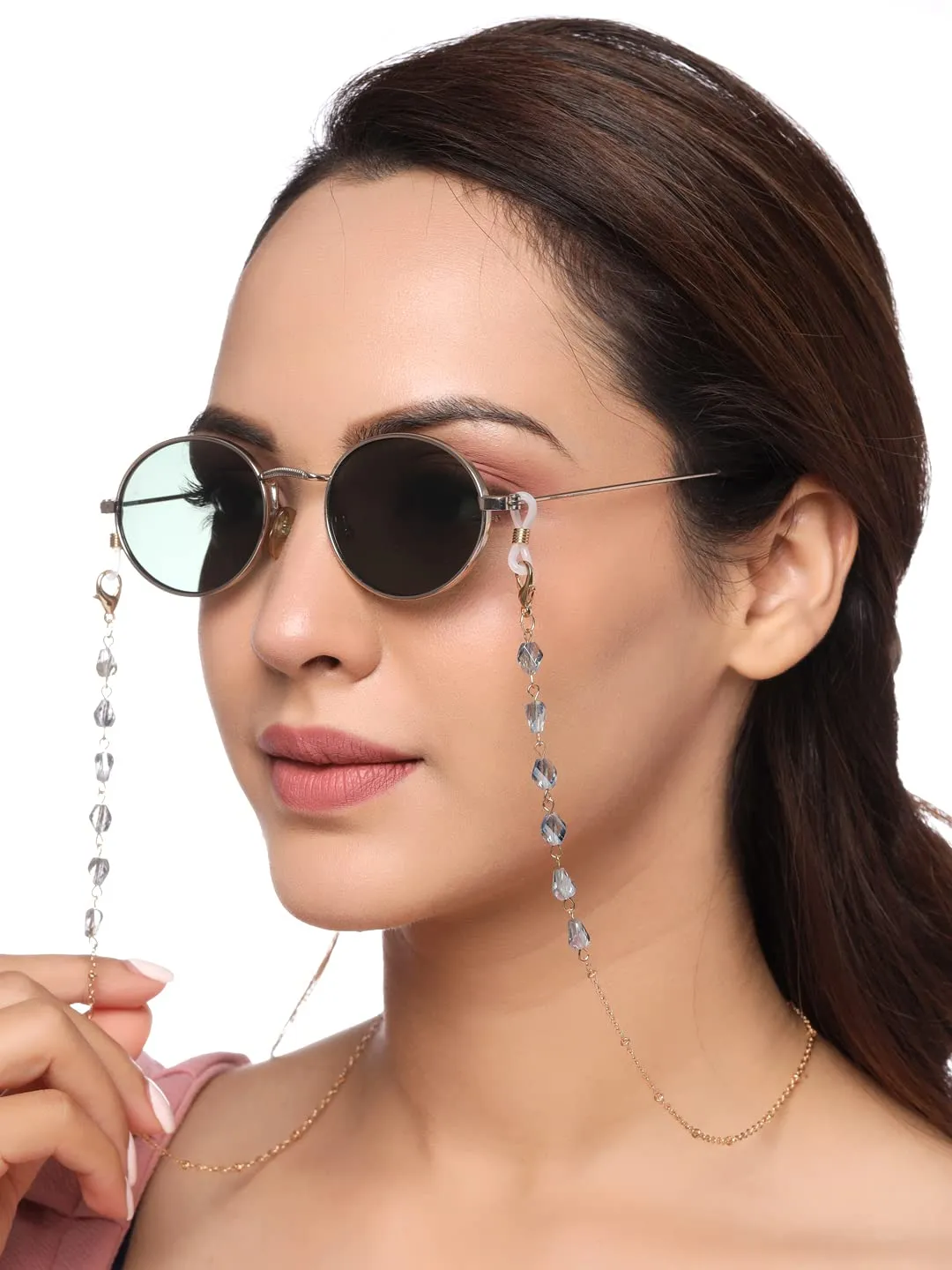 Yellow Chimes Sunglasses Chain for Women Eyeglasses Chain Multicolor Beadded Face Mask Chains Sunglasses Accessories/Sunglasses Lanyard for Girls and Women (Style-20)