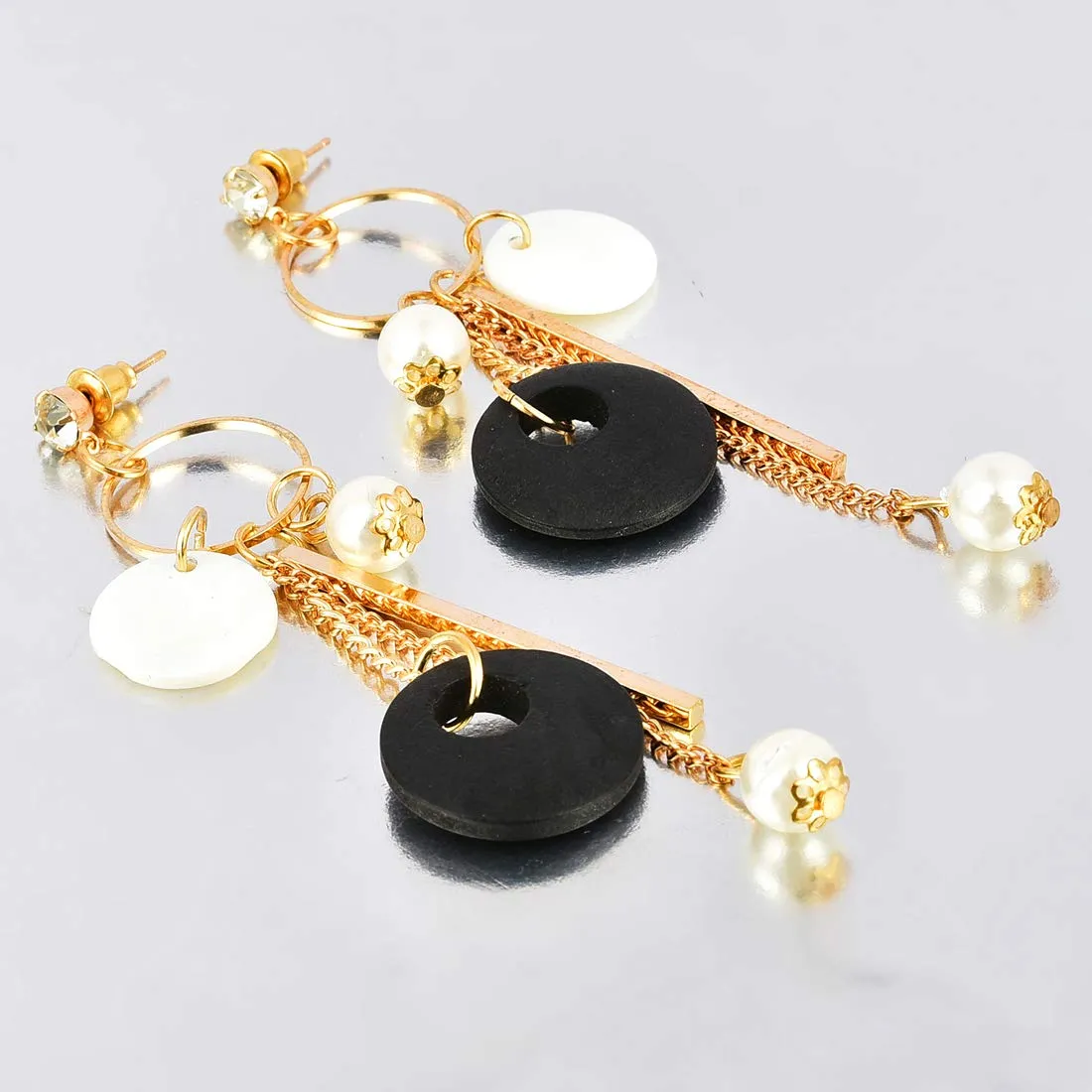 Yellow Chimes Tassel Fashionable Lady Multicolor Earrings for Women & Girls