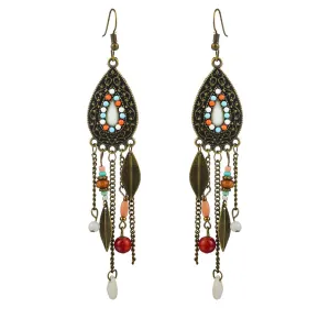 Yellow Chimes Vintage Ethnic Fusion Tassel Earring for Women & Girls