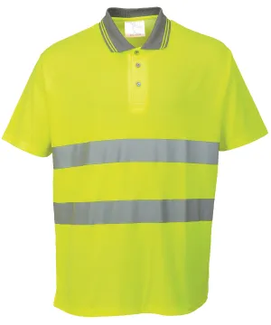 Yellow - Cotton Comfort polo shirt (S171)