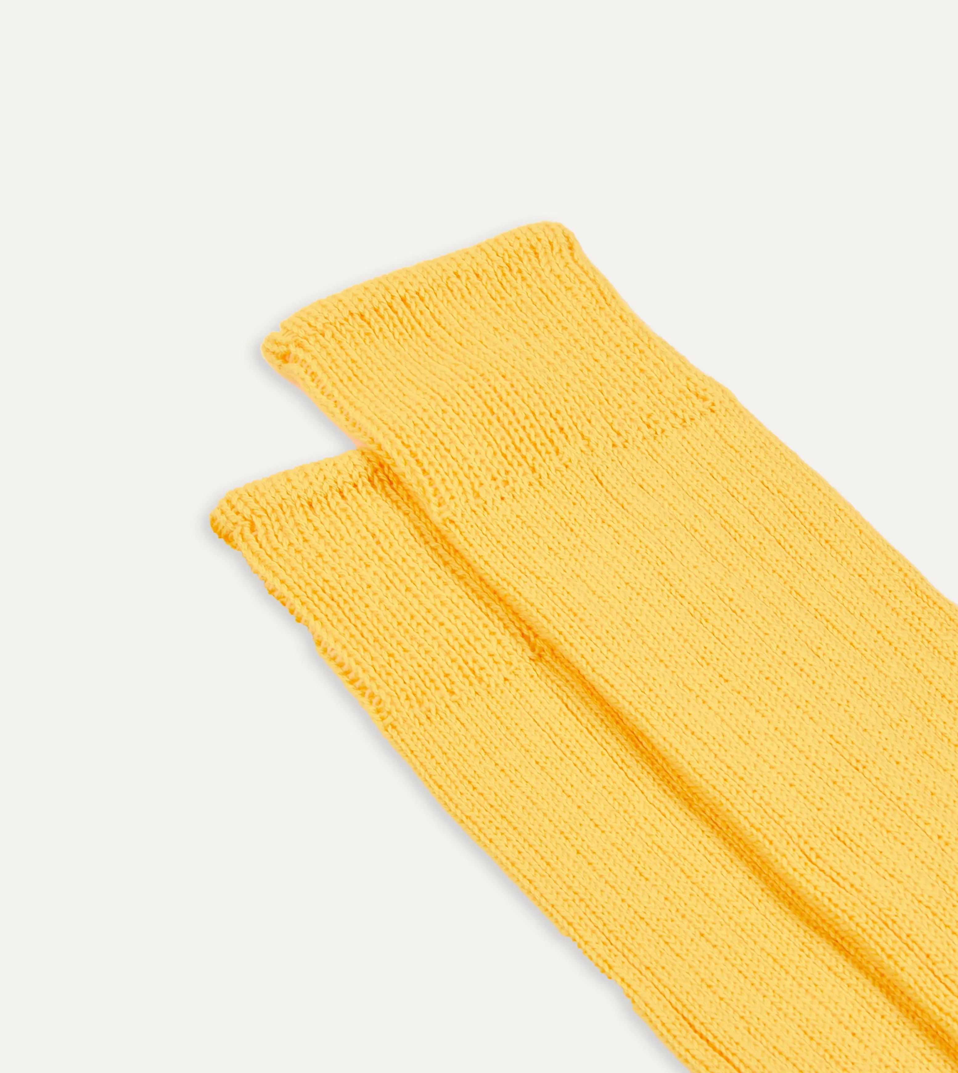 Yellow Cotton Sports Socks