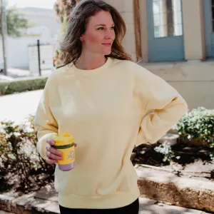 Yellow Crew Neck Wholesale Sweatshirt