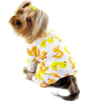 Yellow Ducky Knit Cotton Pajamas