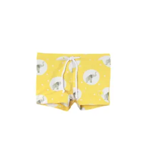 Yellow Elephant Baby Boy Swim Shorts