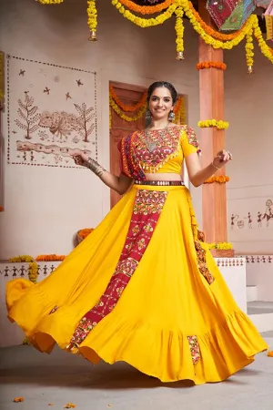 Yellow Exclusive with Mirror Work New Stylish Chaniya Choli