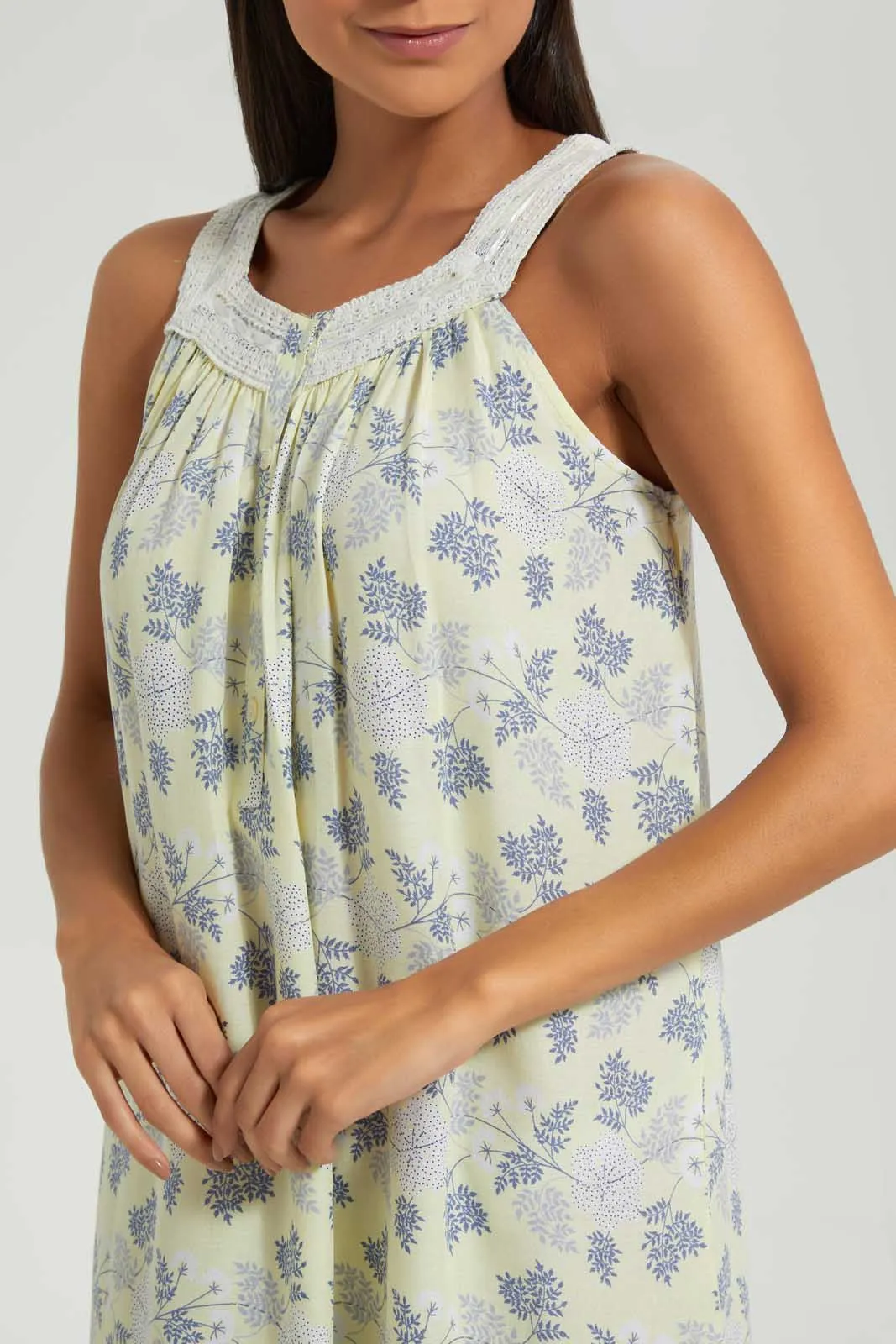 Yellow Floral Nightgown