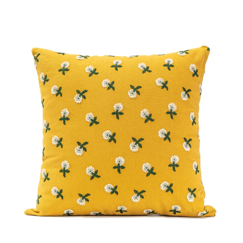 Yellow Floral Pillow