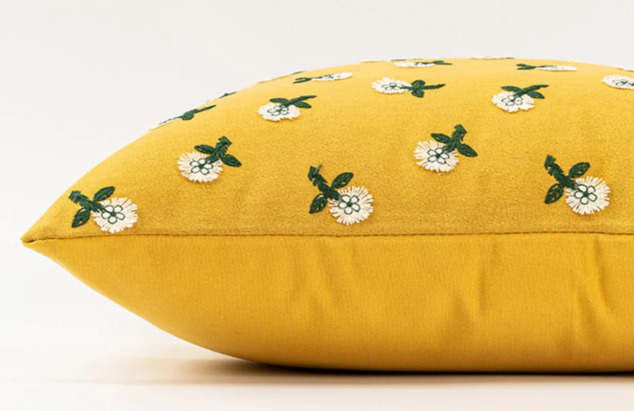 Yellow Floral Pillow