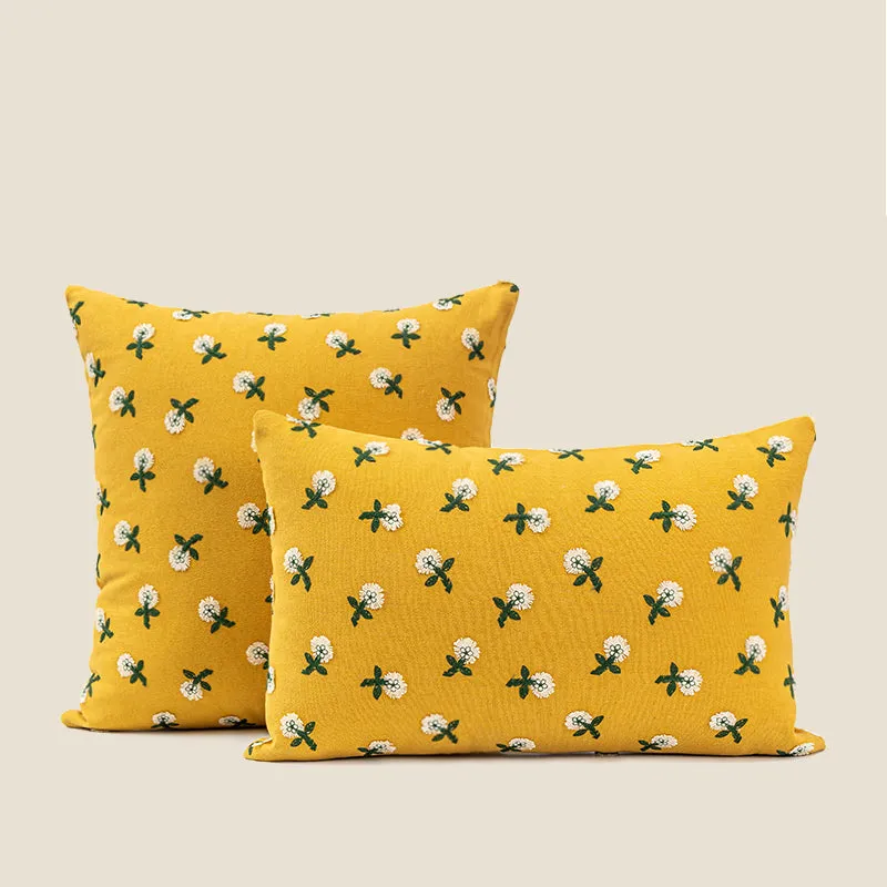 Yellow Floral Pillow