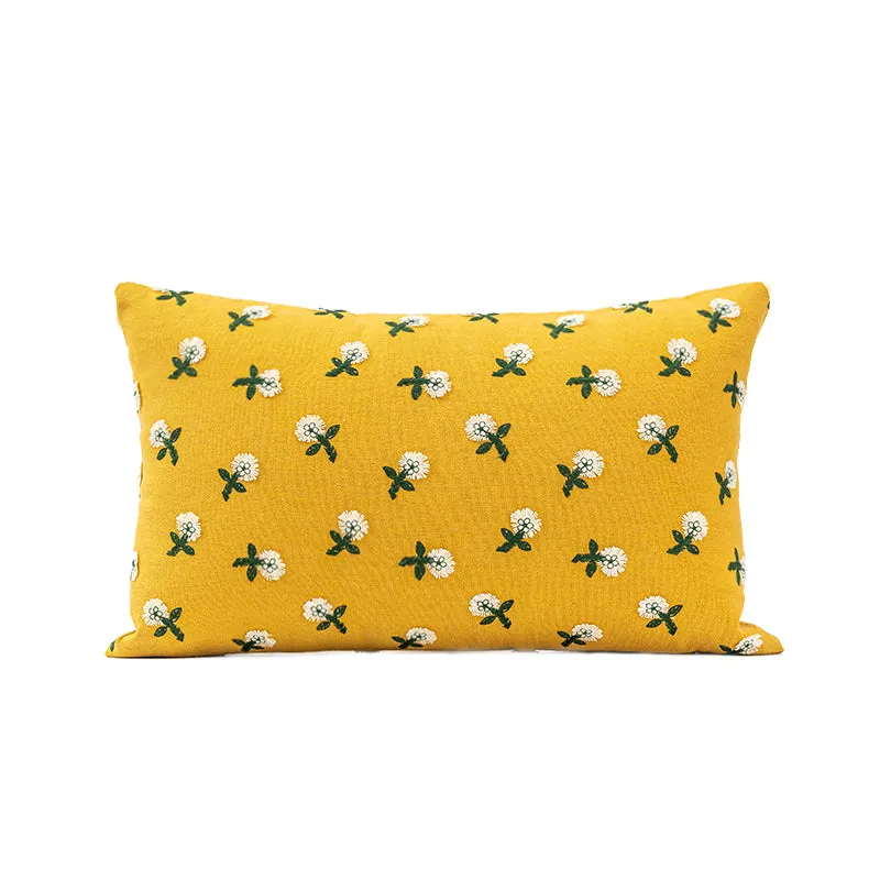 Yellow Floral Pillow