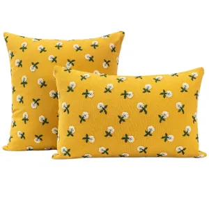 Yellow Floral Pillow