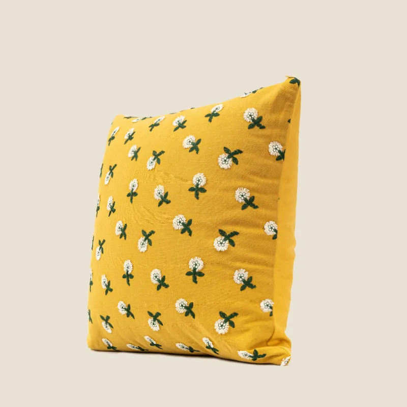 Yellow Floral Pillow