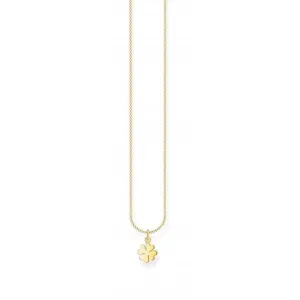 Yellow Gold Cloverleaf Necklace 45cm KE2037-413-39-L45v