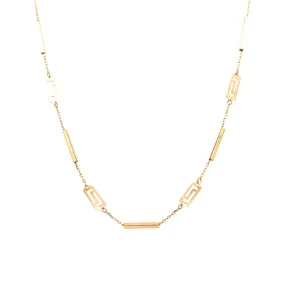 Yellow Gold Fancy Link Necklace 3T375/1800