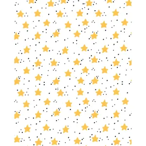 Yellow Gold Stars Printed Backdrop