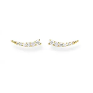 Yellow Gold Zirconia Ear Climbers H2158-414-14