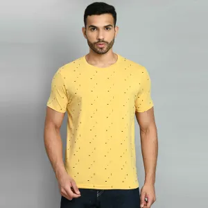 Yellow Graphic Printed Smart Fit T-Shirt