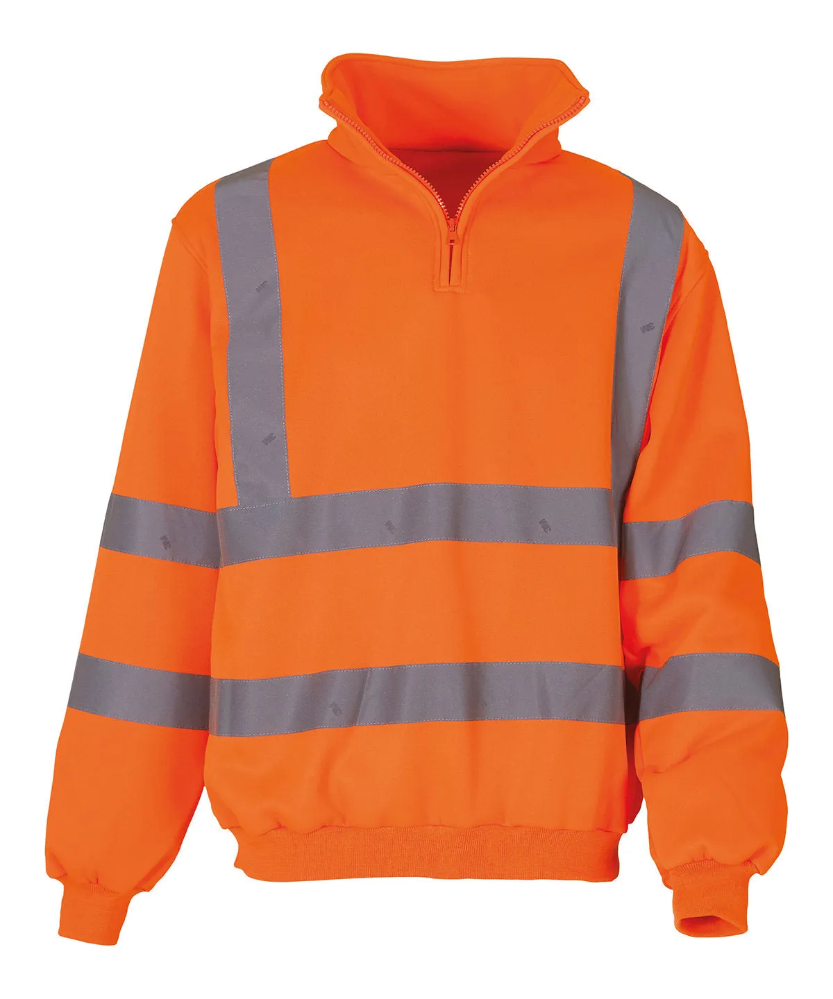 Yellow - Hi-vis ¼ zip sweatshirt (HVK06)