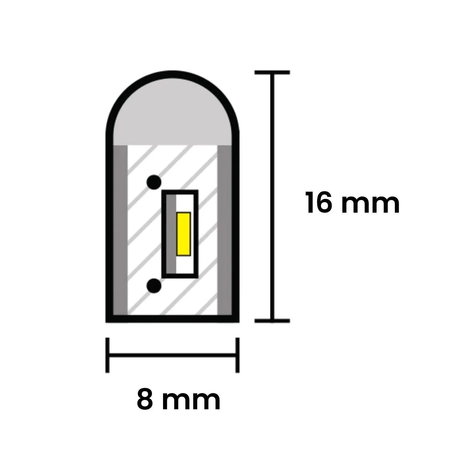 Yellow LED Neon Flex 220V 240V 8x16mm 120LEDs/m IP65 Waterproof with UK Plug