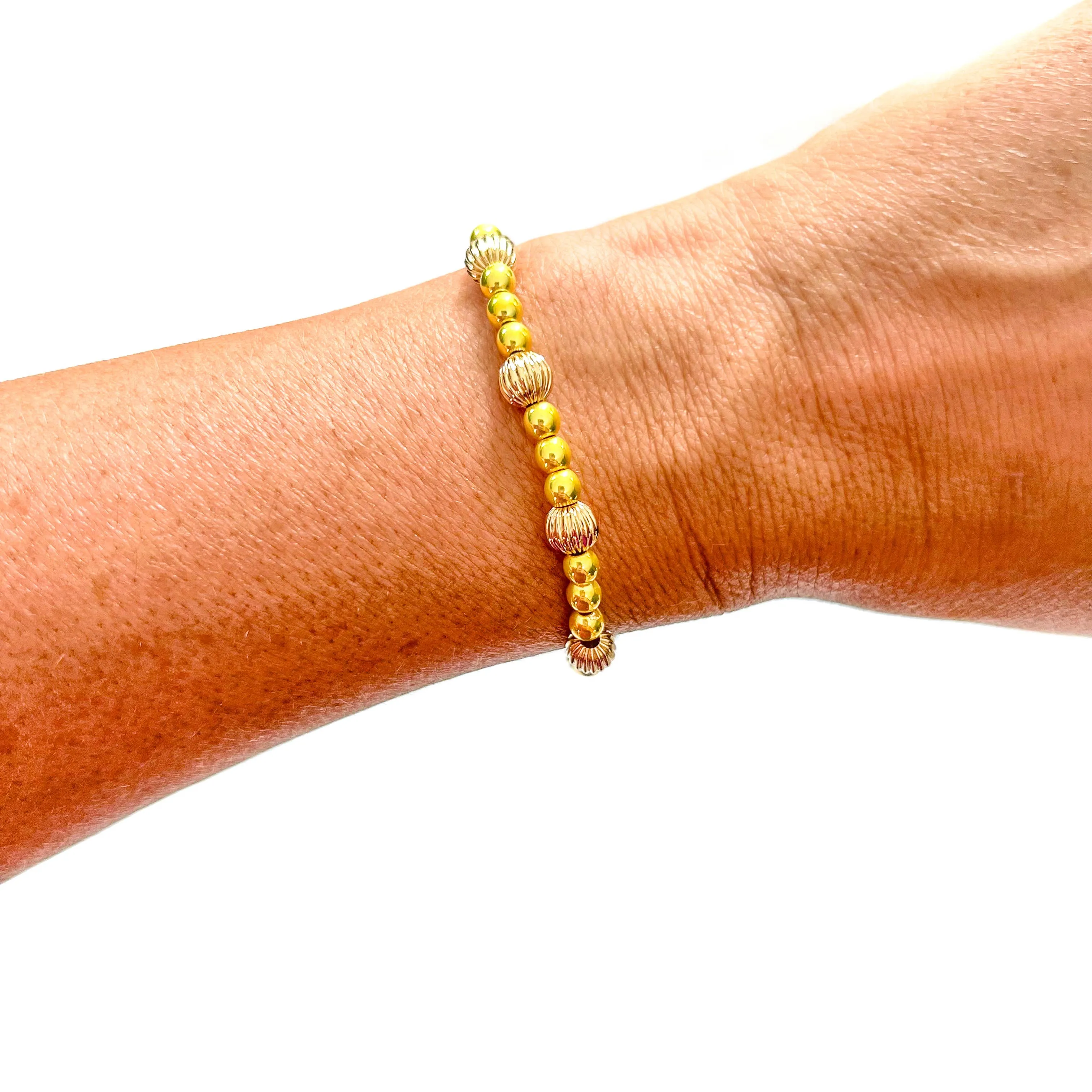 Yellow MIx Bead Bracelets