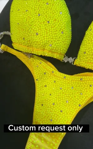 Yellow Neon Vibrant Competition Bikini