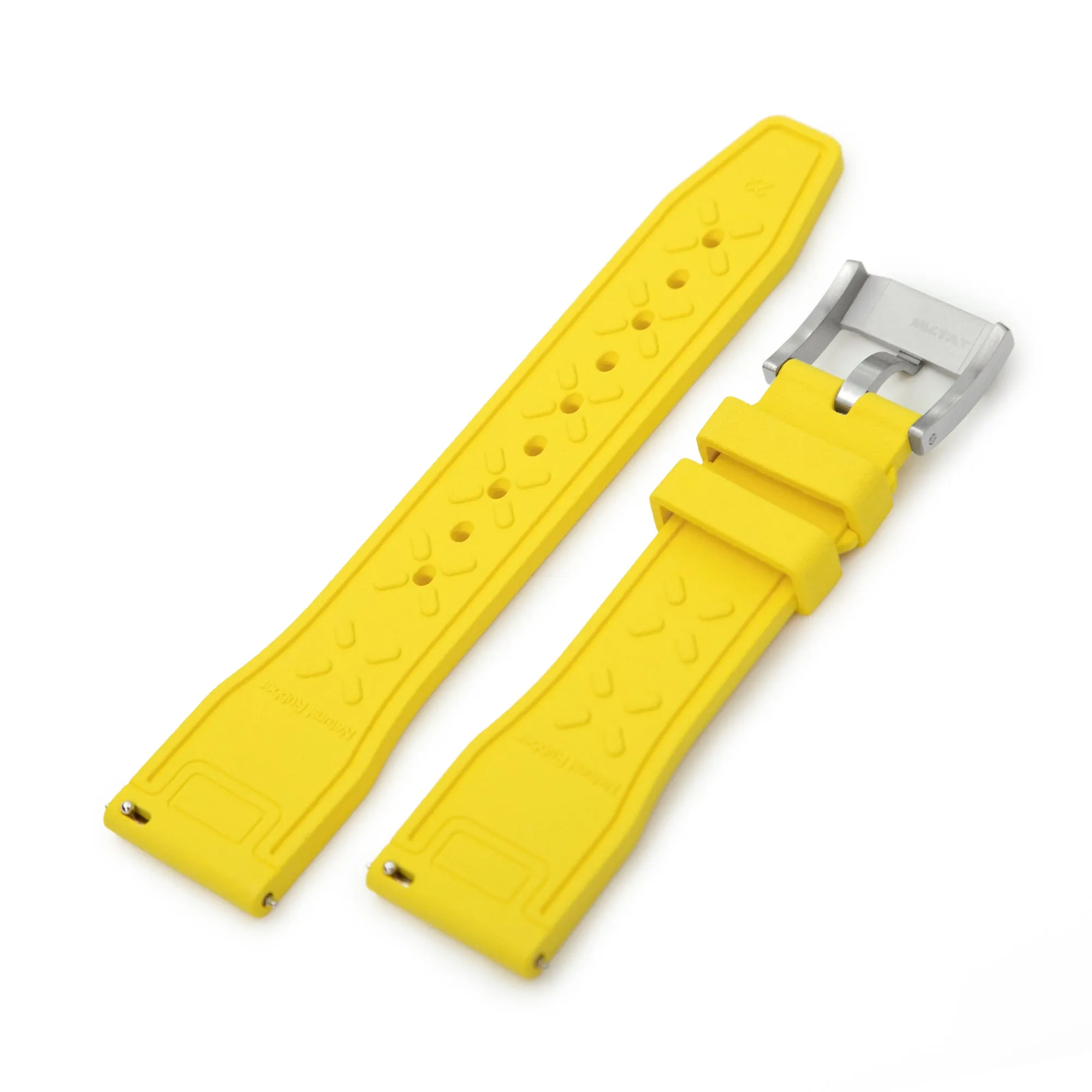 Yellow Pilot FKM Quick Release rubber strap