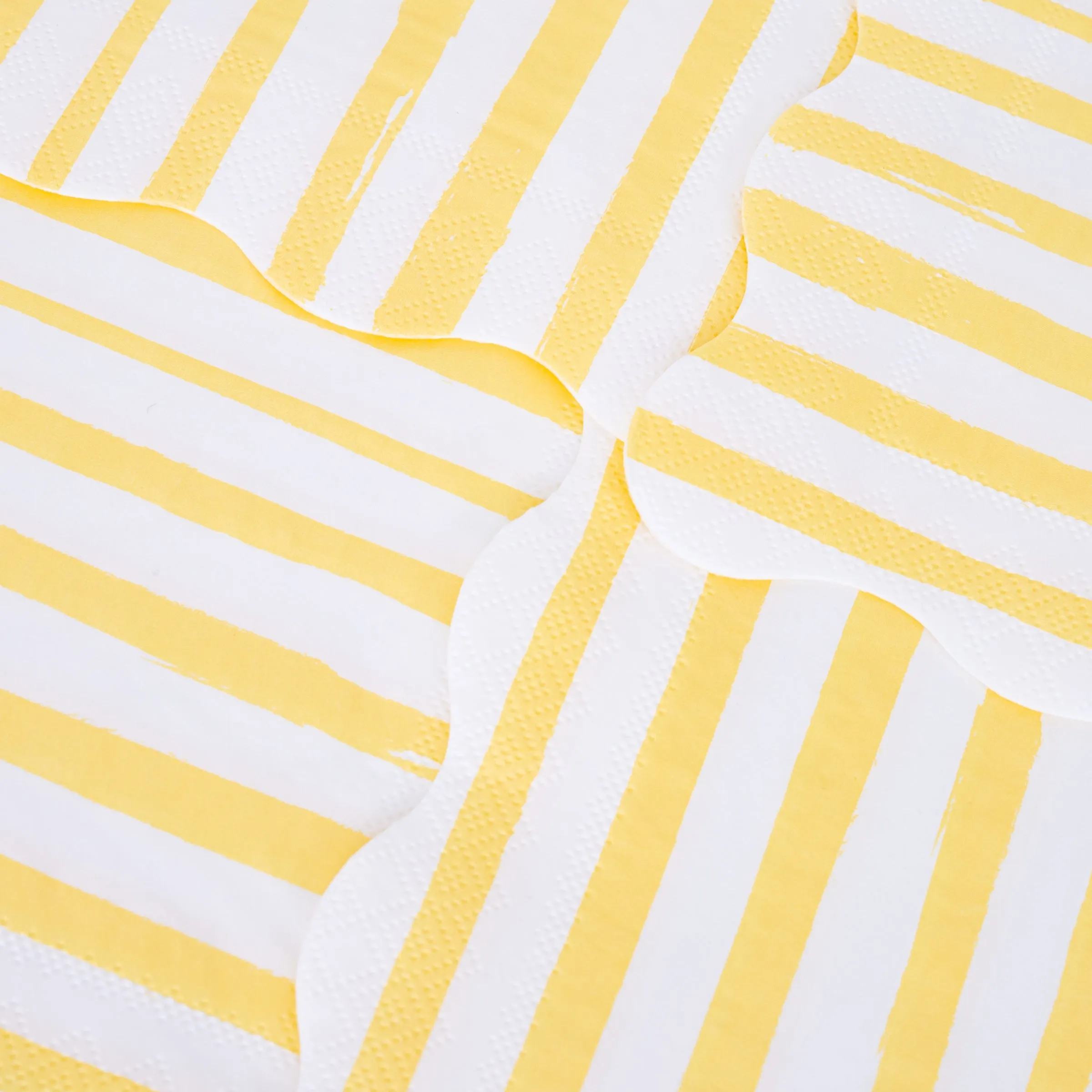 Yellow Stripe Large Napkins (x 16)