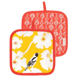 Yellow Weaver Pot Holder