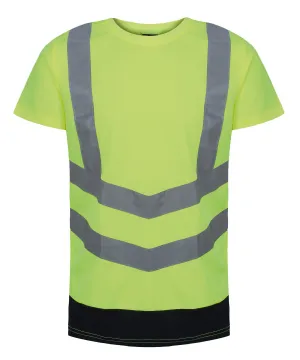 Yellow/Navy - Pro hi-vis short sleeve t-shirt