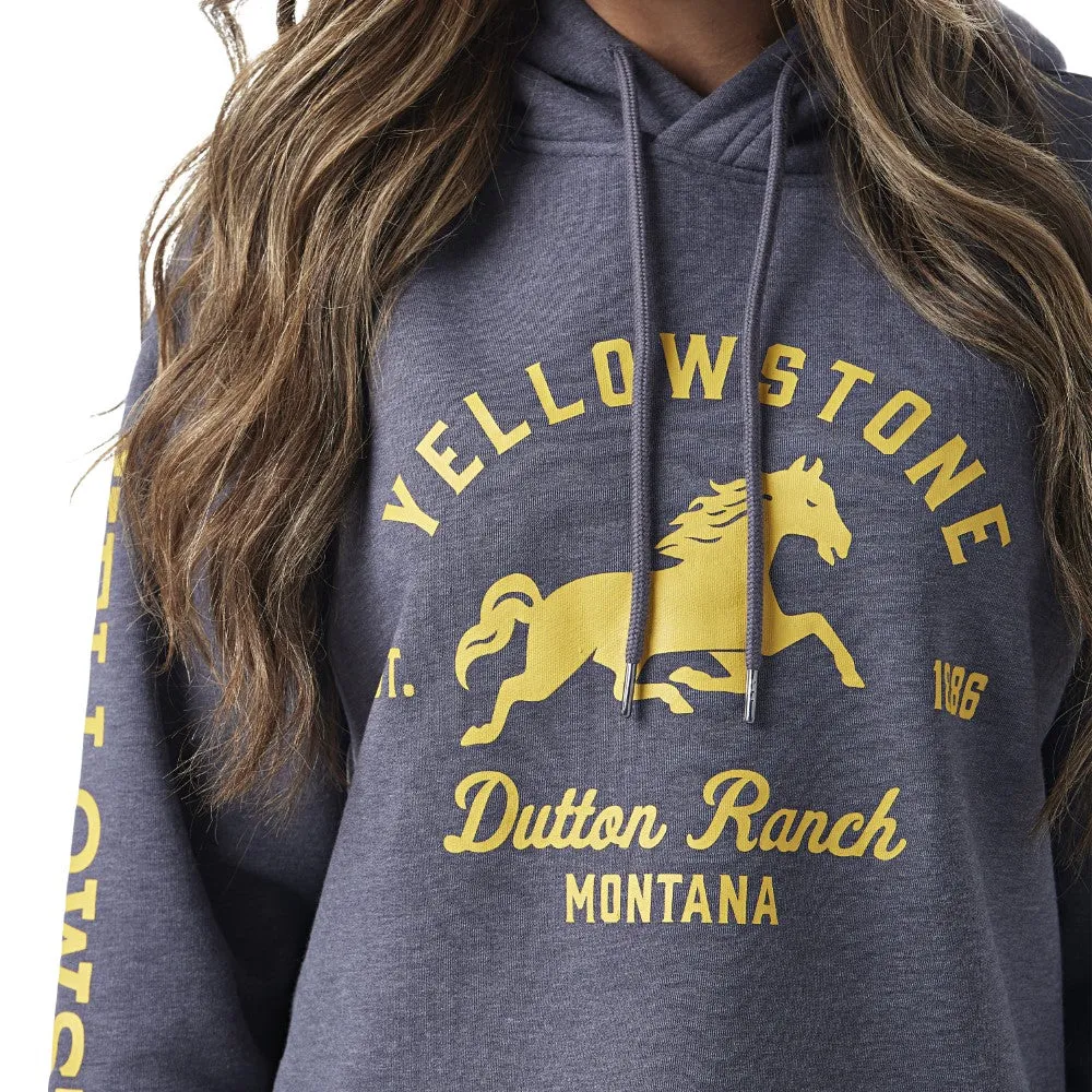 Yellowstone by Wrangler Ladies Dutton Ranch Cropped Sweatshirt