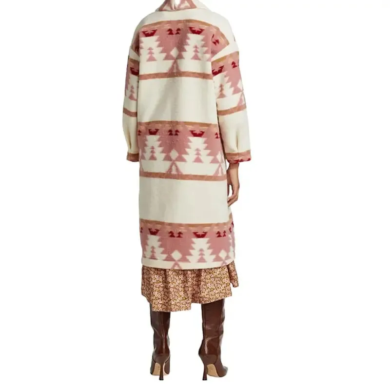 Yellowstone S05 Beth Dutton Pink Printed Coat