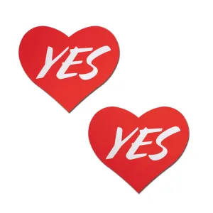 'YES' Red Heart Pasties *